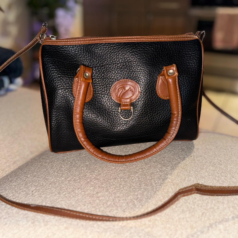Black and Brown Leather Handbag